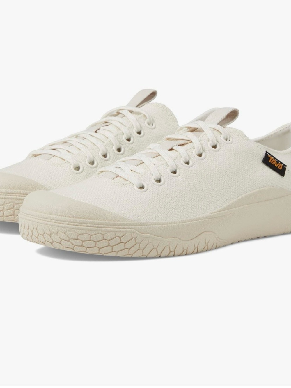 Teva Men's Low-Profile Canvas Sneakers in Ivory